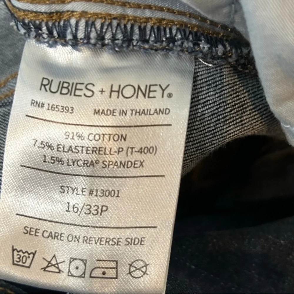 Rubies + Honey Women's Blue Bootcut Jeans Size 16  5-Pocket‎ - Picture 7 of 10